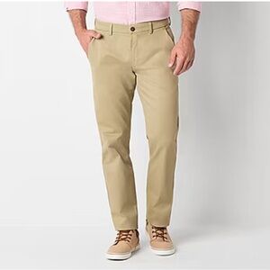 St. John's Bay Stretch Temp Flex Mens Straight Fit Flat Front Pant 42X30